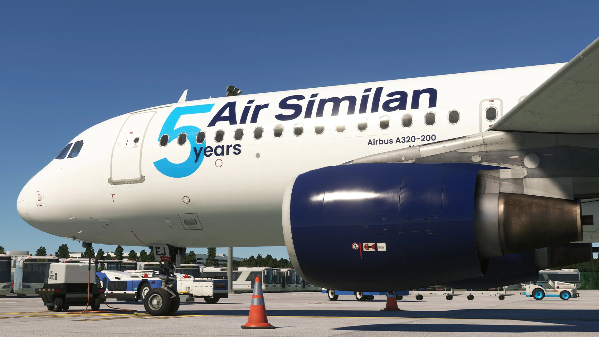A320-200 Air Similan F-MFEJ arborant la livrée '5 years of Air Similan'